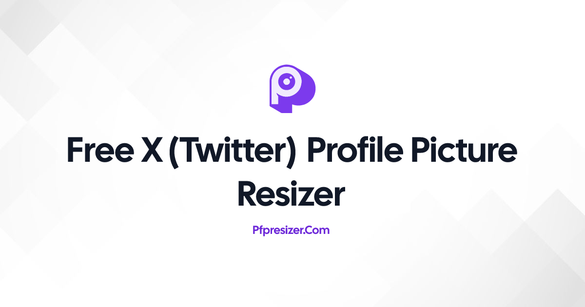 X (Twitter) Profile Picture Resizer · PFP Resizer